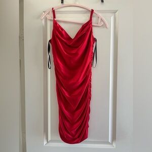 Women’s Red Ribbed Dress